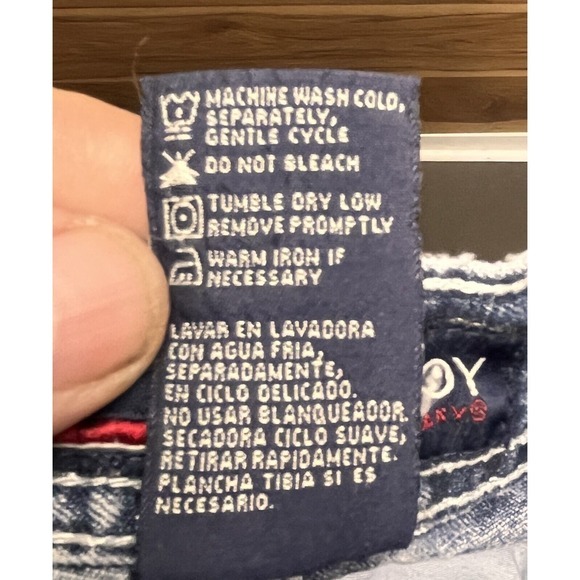 Vintage Bugle Boy Size 34 Cargo Baggy Skater Jean Shorts Blue Denim Y2K - Picture 7 of 12